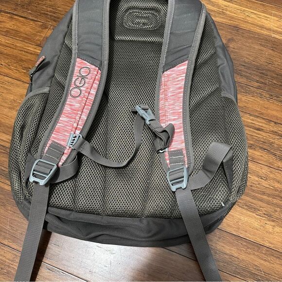 OGIO Turbine Laptop Backpack Gray & Pink Pockets Roomy Padding Sturdy - Picture 3 of 6